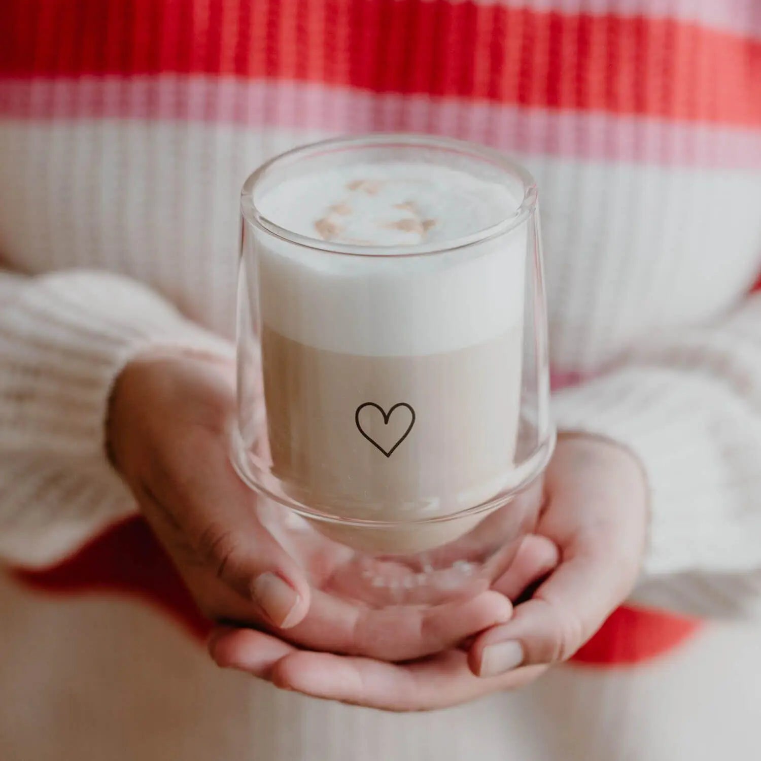 Doppelwandiges Glas "Herz" - 300 ml (Transparent) Eulenschnitt