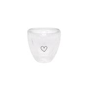 Doppelwandiges Glas "Herz" - 150 ml (Transparent)