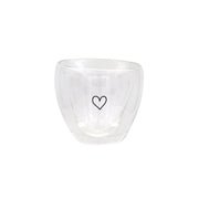Doppelwandiges Glas "Herz" - 200 ml (Transparent)