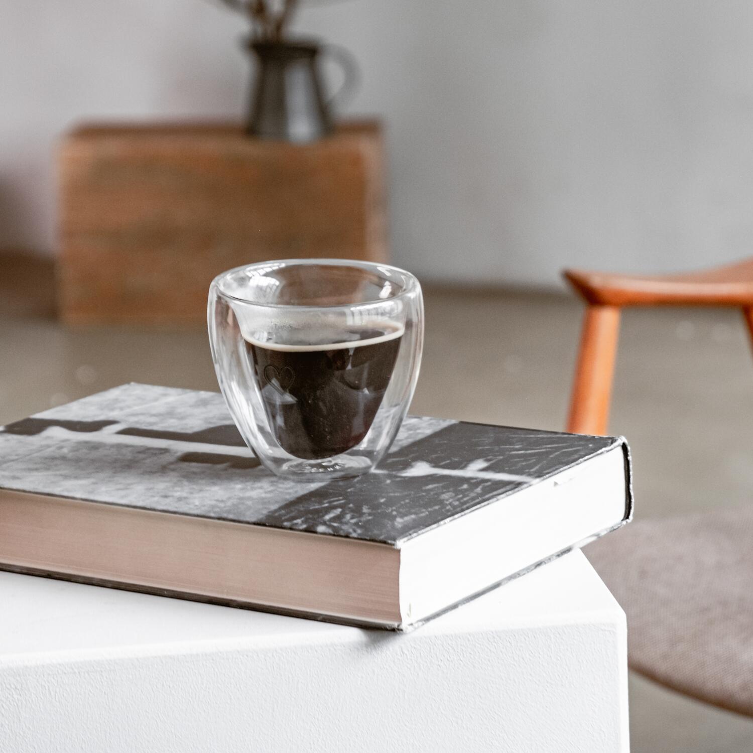 Doppelwandiges Glas "Herz" - 200 ml (Transparent)