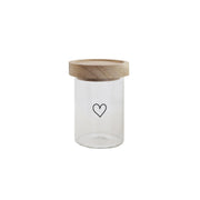 Mini Vorratsglas "Herz" - 200 ml (Schwarz)