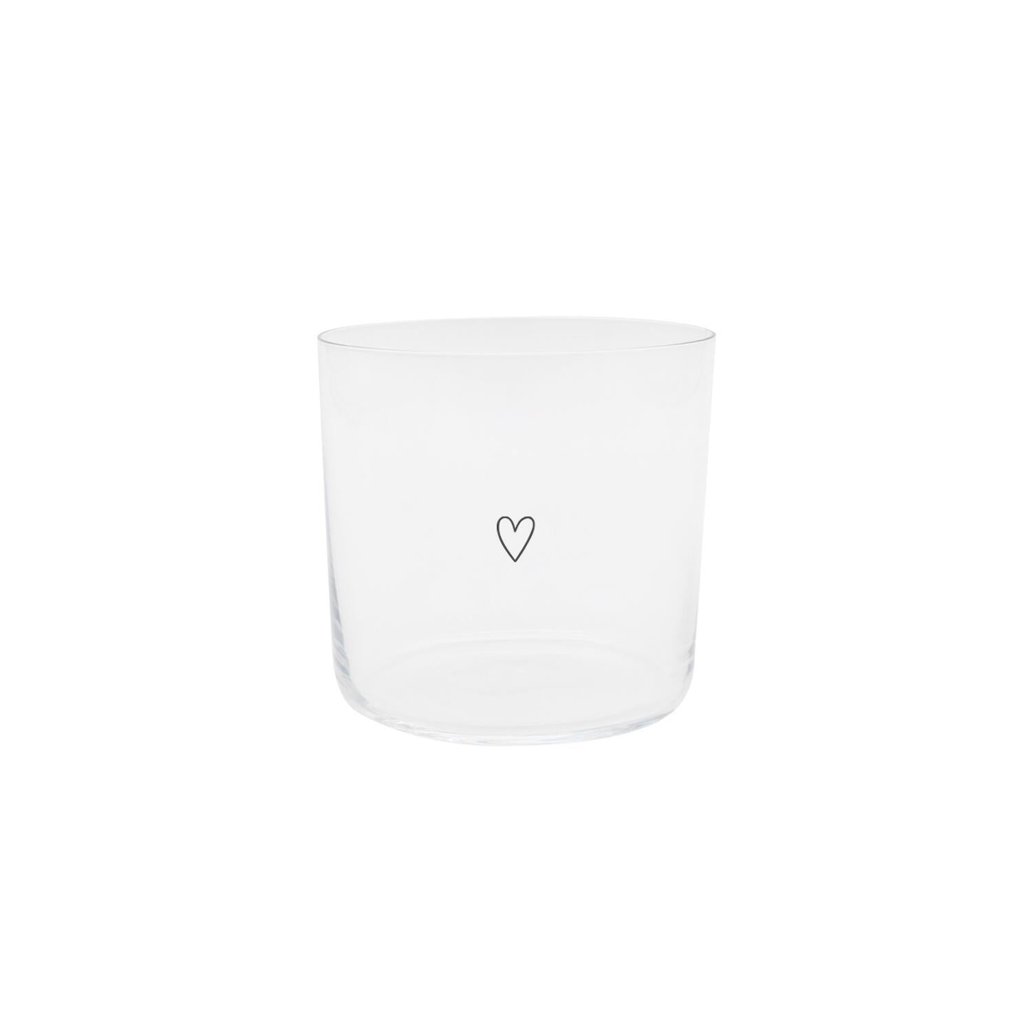 Trinkglas "Herz" - 350 ml (Transparent)