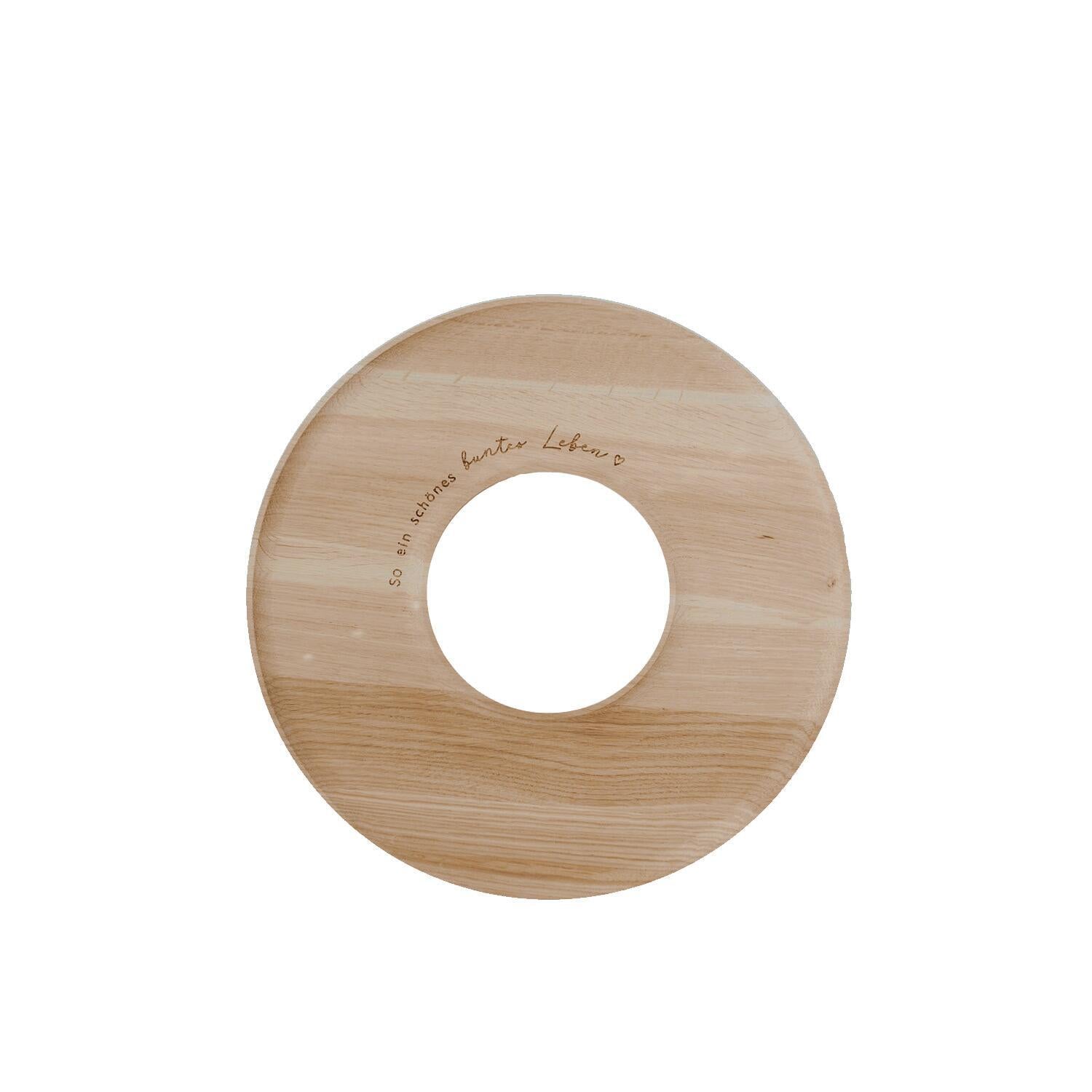 Ringbrett "Buntes Leben" - 35 cm (Natur)