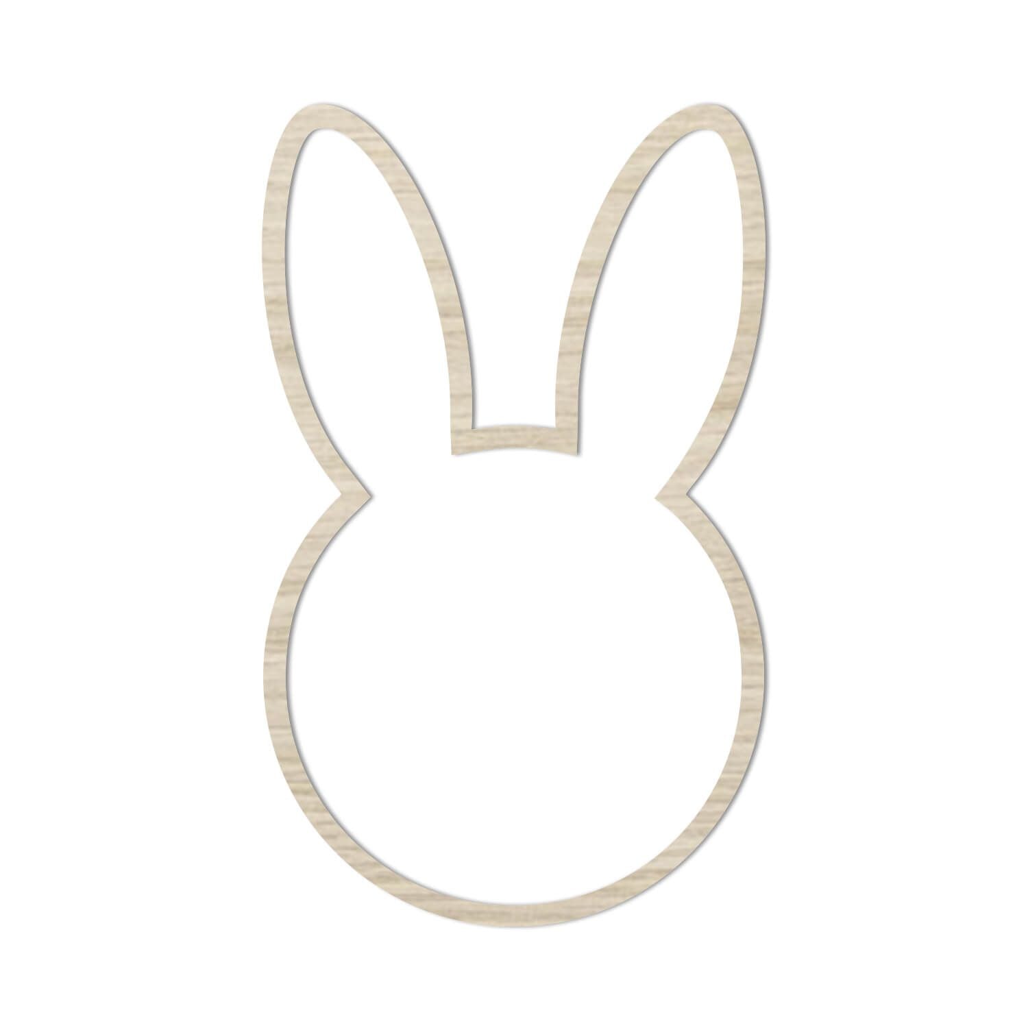 Holz-Kranz "Hase" - 23x14x5 cm (Natur)