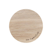 Untersetzer aus Eiche "Stay hydrated" - 11,2 cm (Natur)