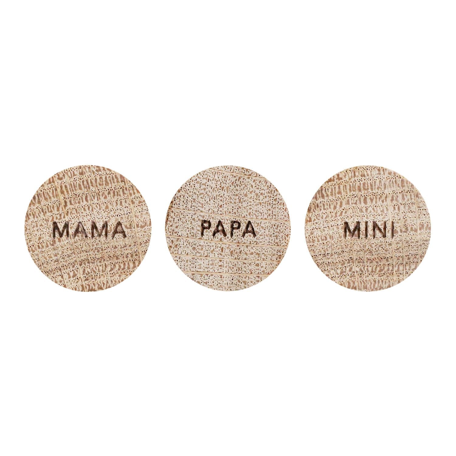 Holz-Magnet "Familie" im 3er-Set - 2,5 cm (Natur)