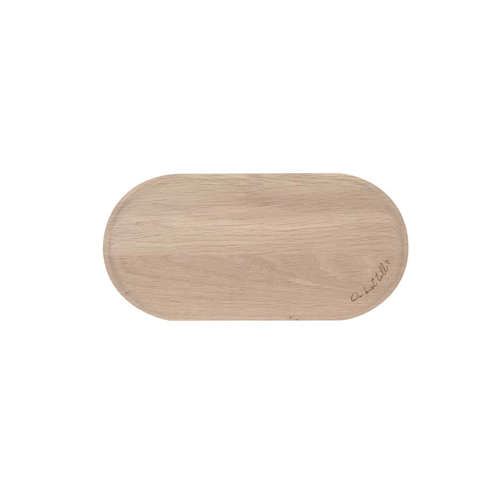 Tablett aus Eiche "Du bist toll" - 25x12x1,5 cm (Natur)