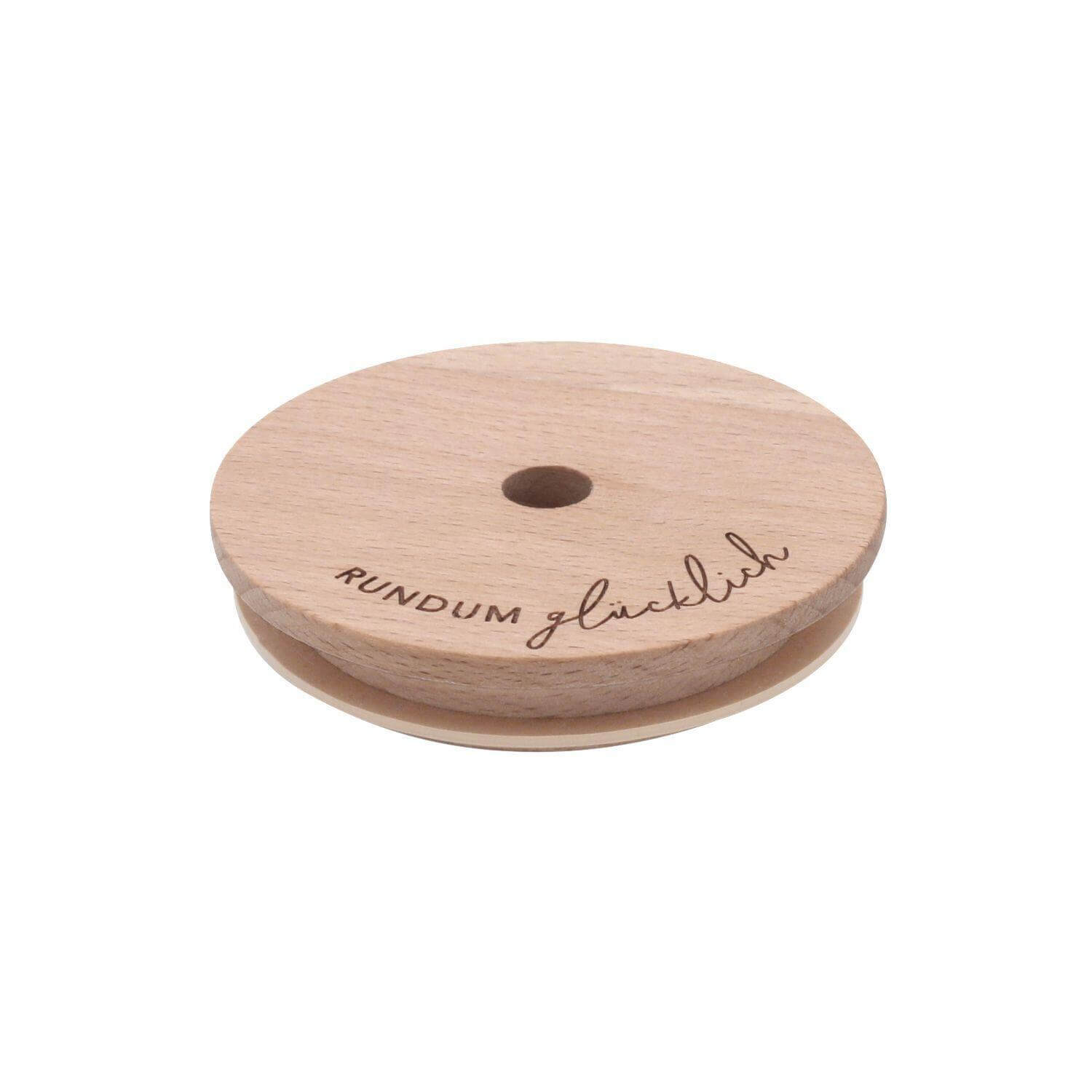 Deckel "Rundum glücklich" für Hohes Trinkglas