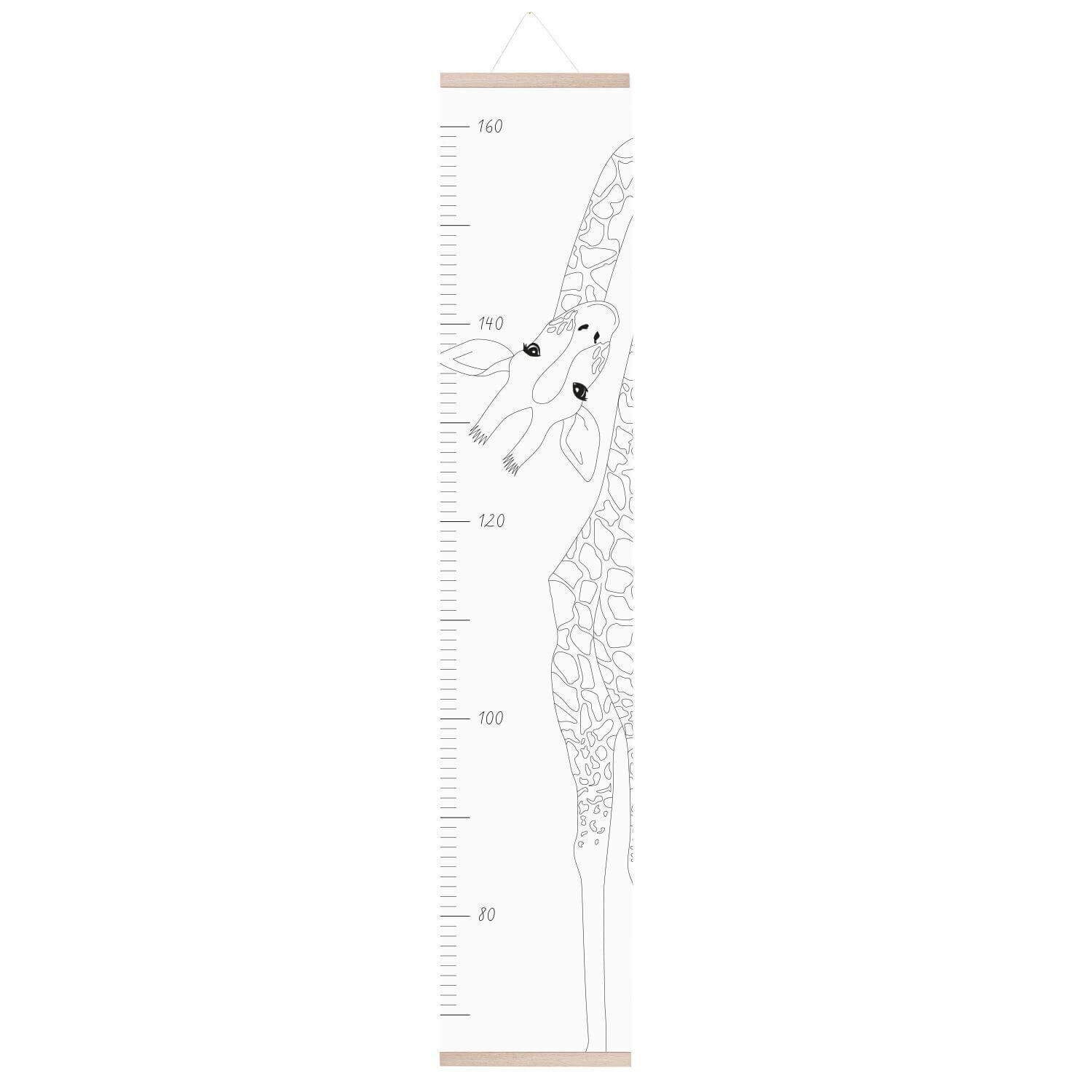Messlatte "Giraffe" - 100x19,5 cm (Weiß)