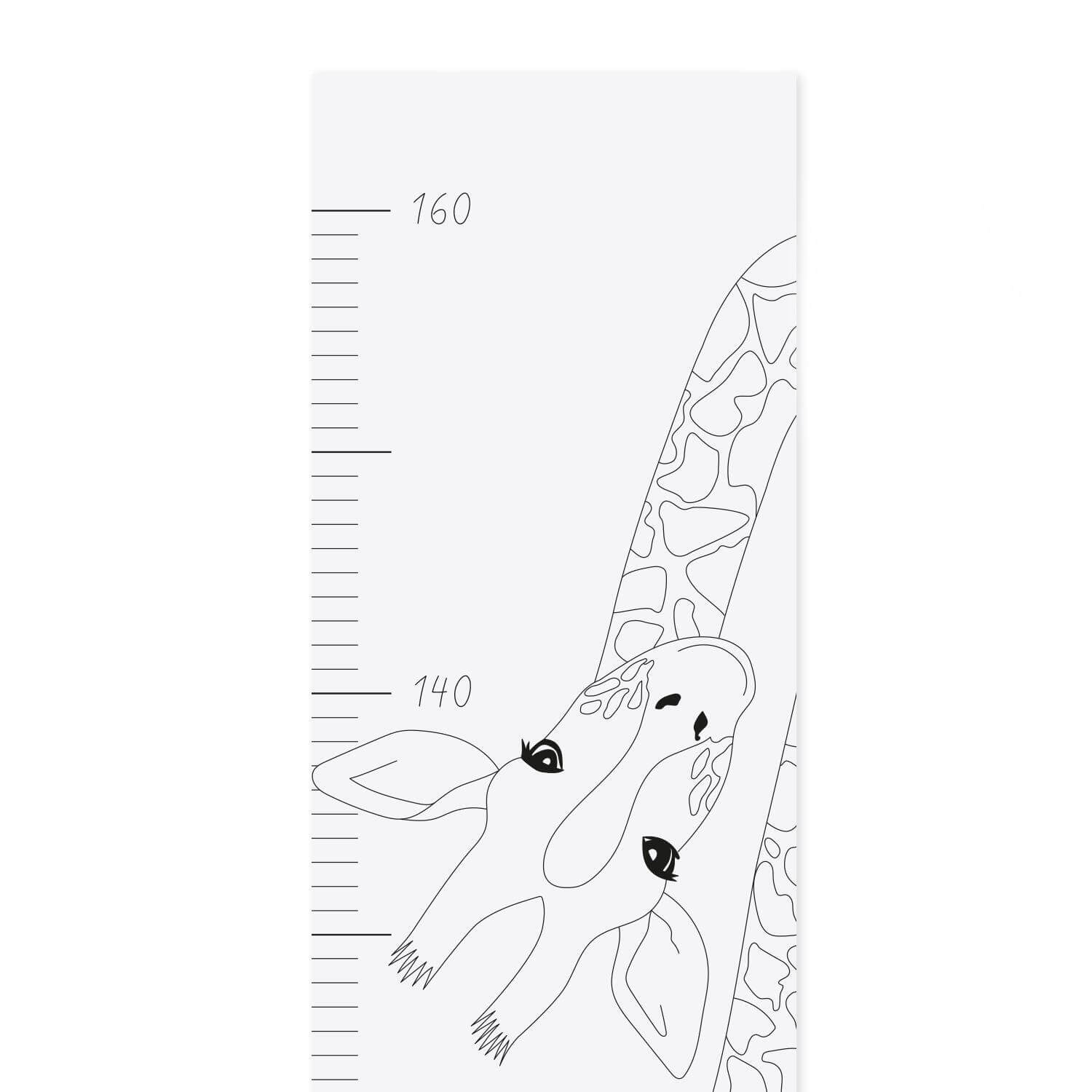 Messlatte "Giraffe" - 100x19,5 cm (Weiß)