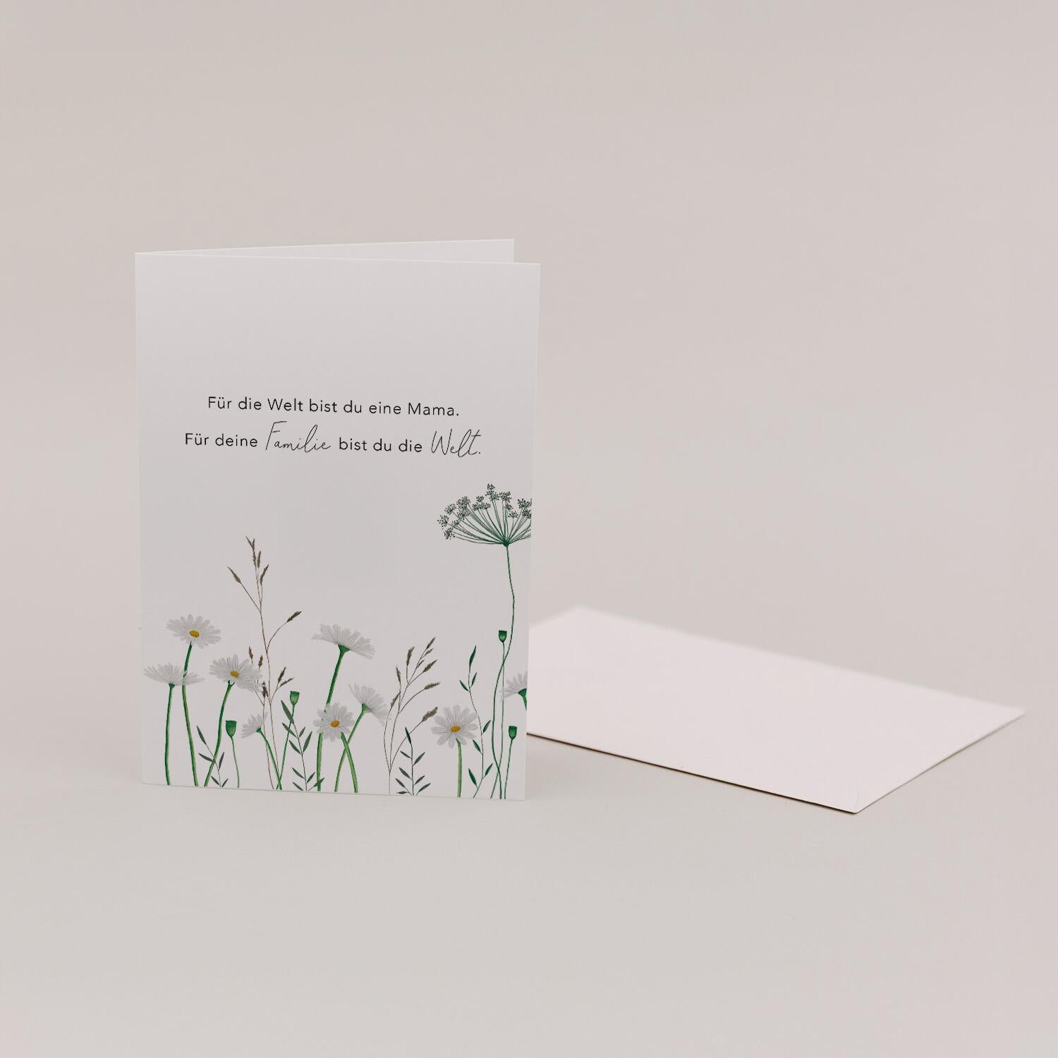 Klappkarte "Blumenwiese" (Bunt)