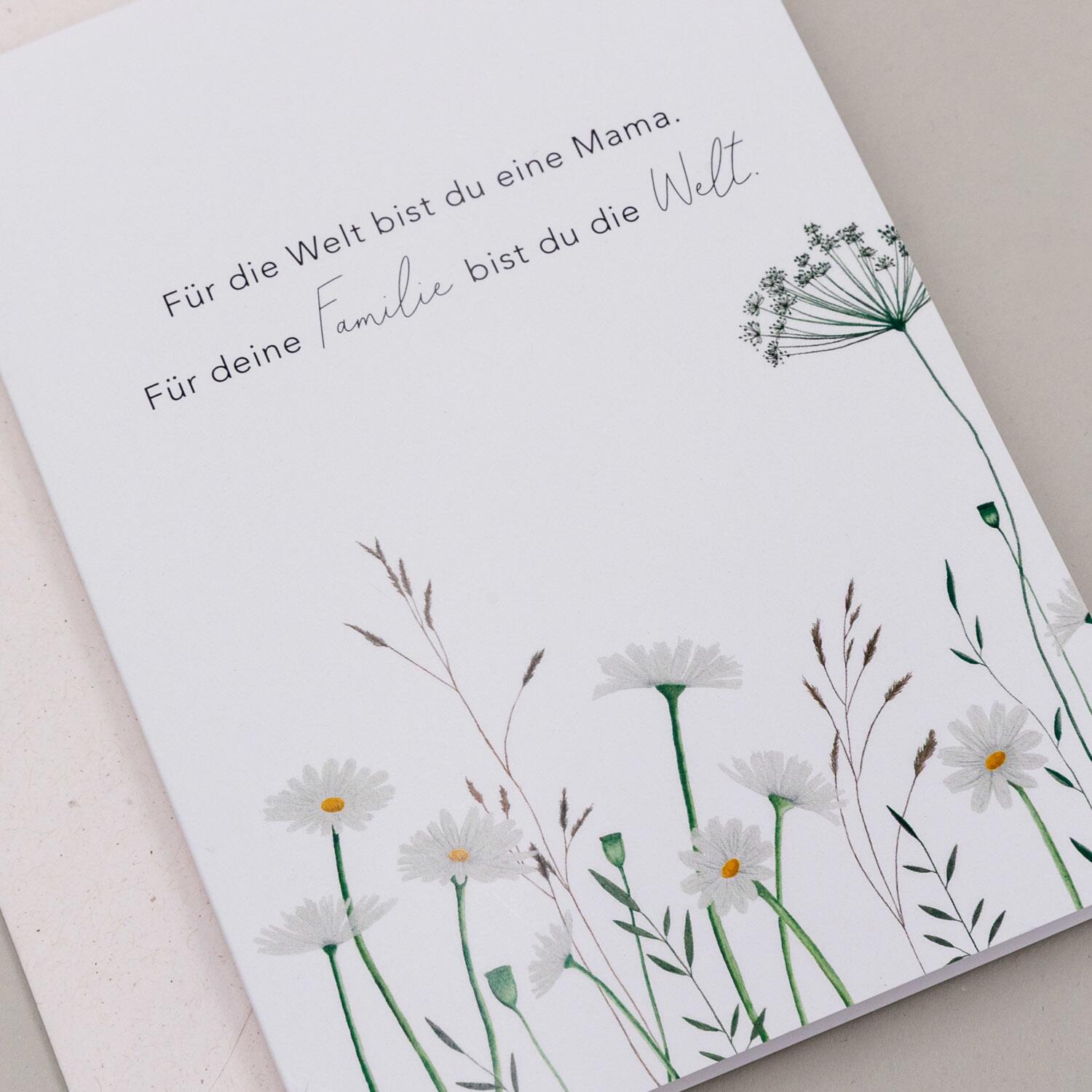 Klappkarte "Blumenwiese" (Bunt)