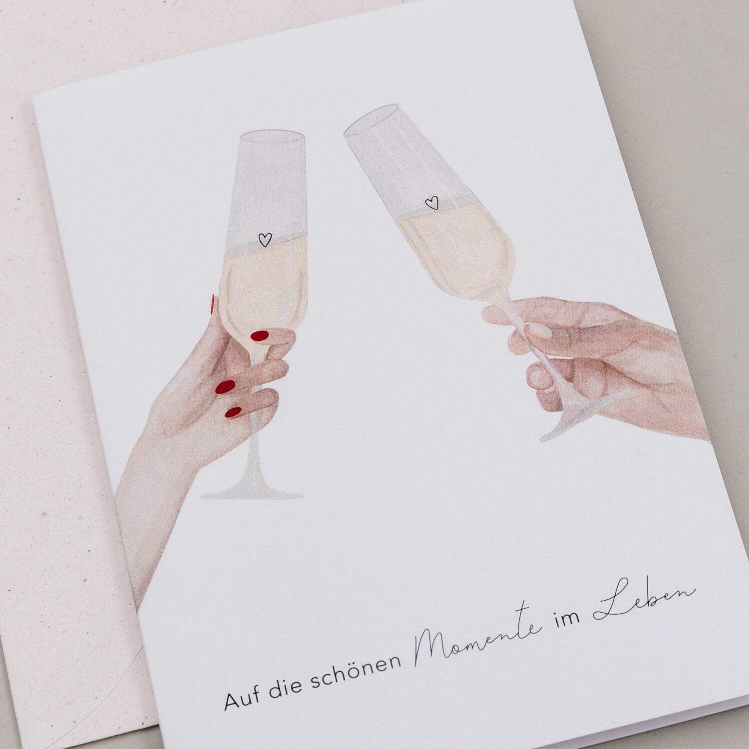 Klappkarte "Prost" (Bunt)