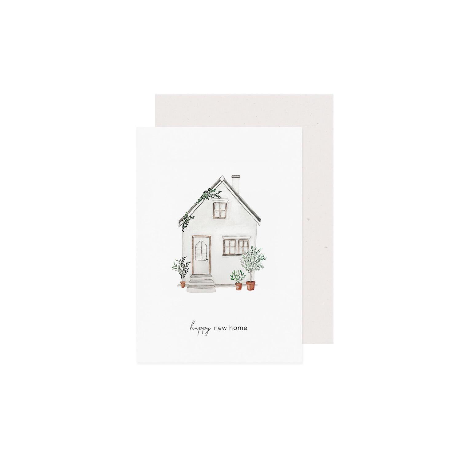 Klappkarte "Haus" (Bunt)