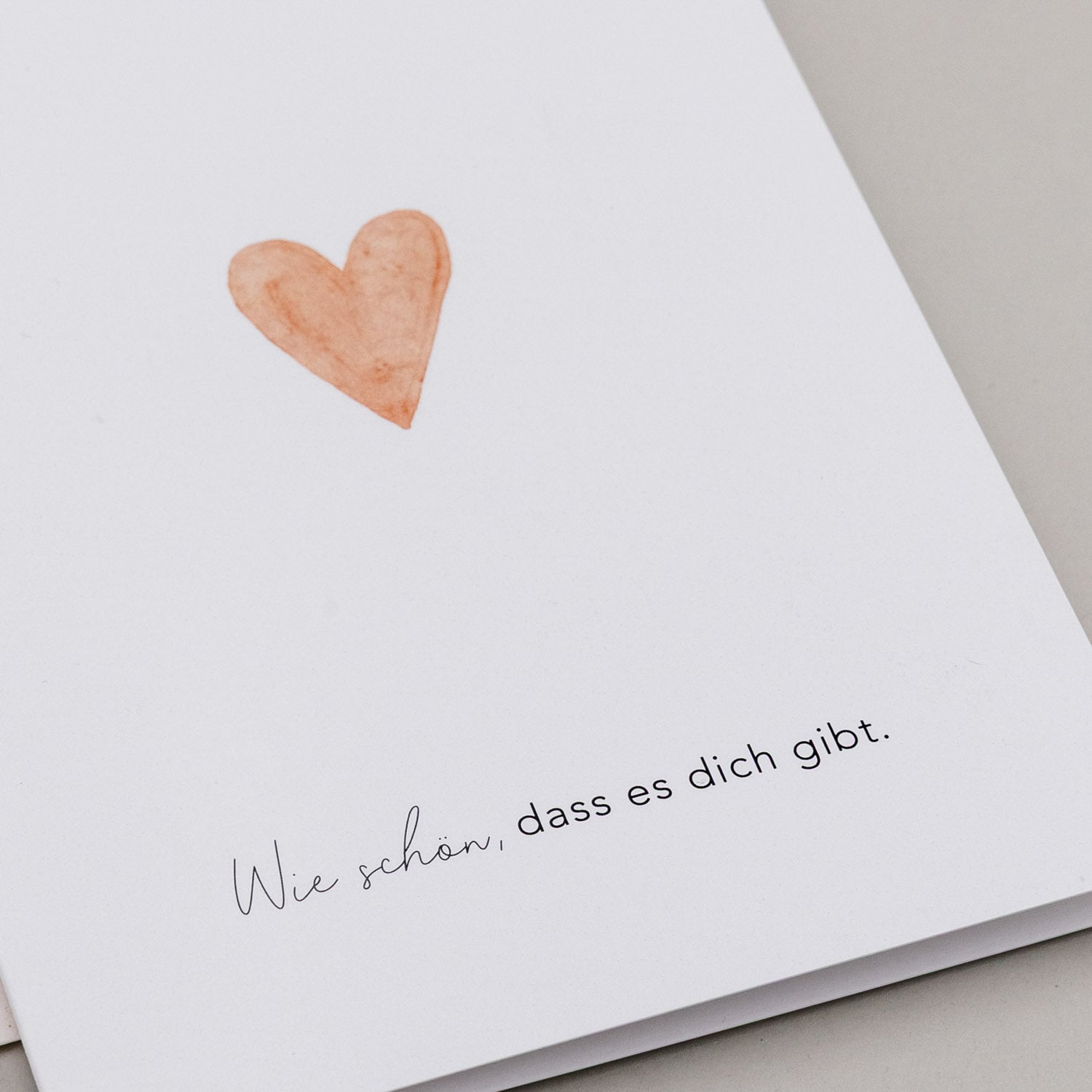 Klappkarte "Herz" (Weiß/Orange)