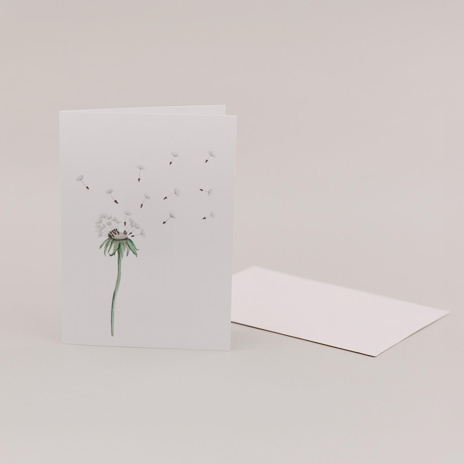 Klappkarte "Pusteblume" (Bunt)