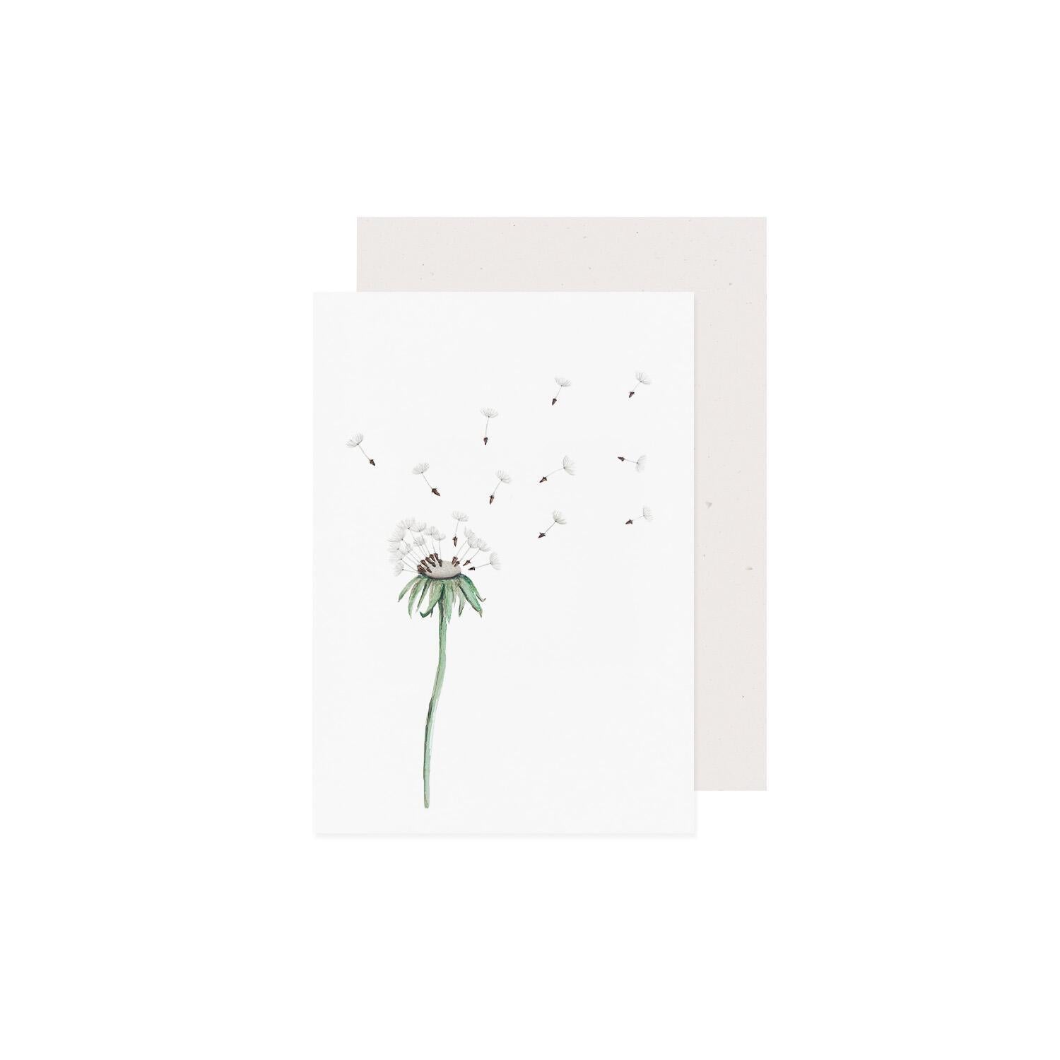 Klappkarte "Pusteblume" (Bunt)