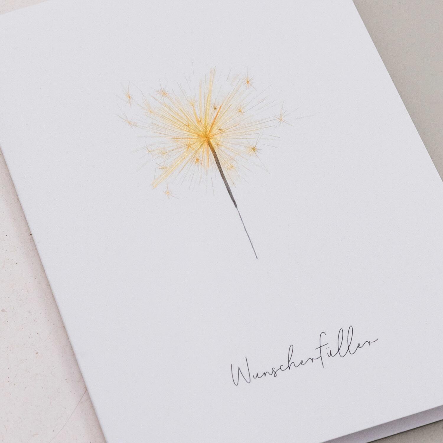 Klappkarte "Wunderkerze" (Bunt)