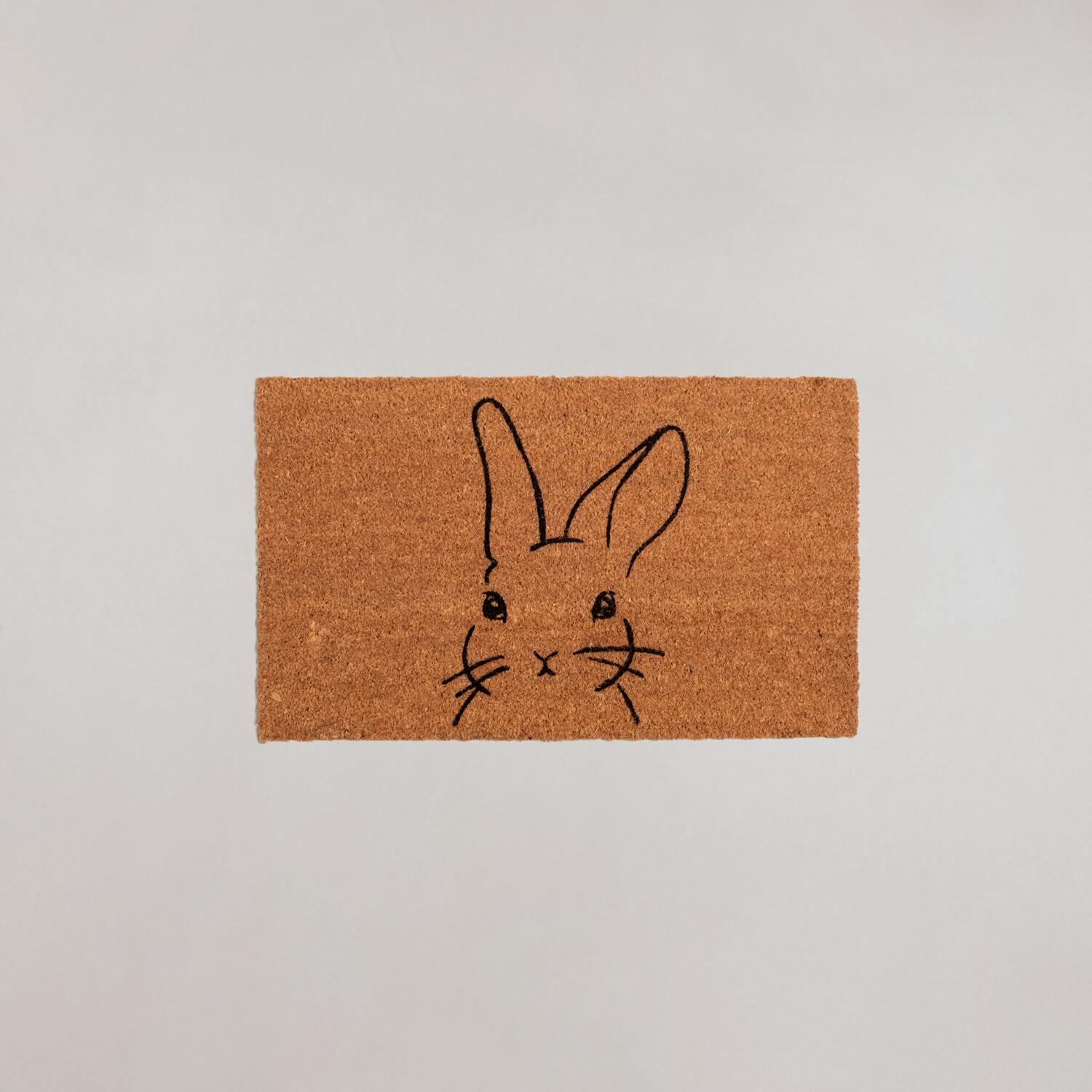 Fußmatte "Hase" - 75x45 cm (Natur)