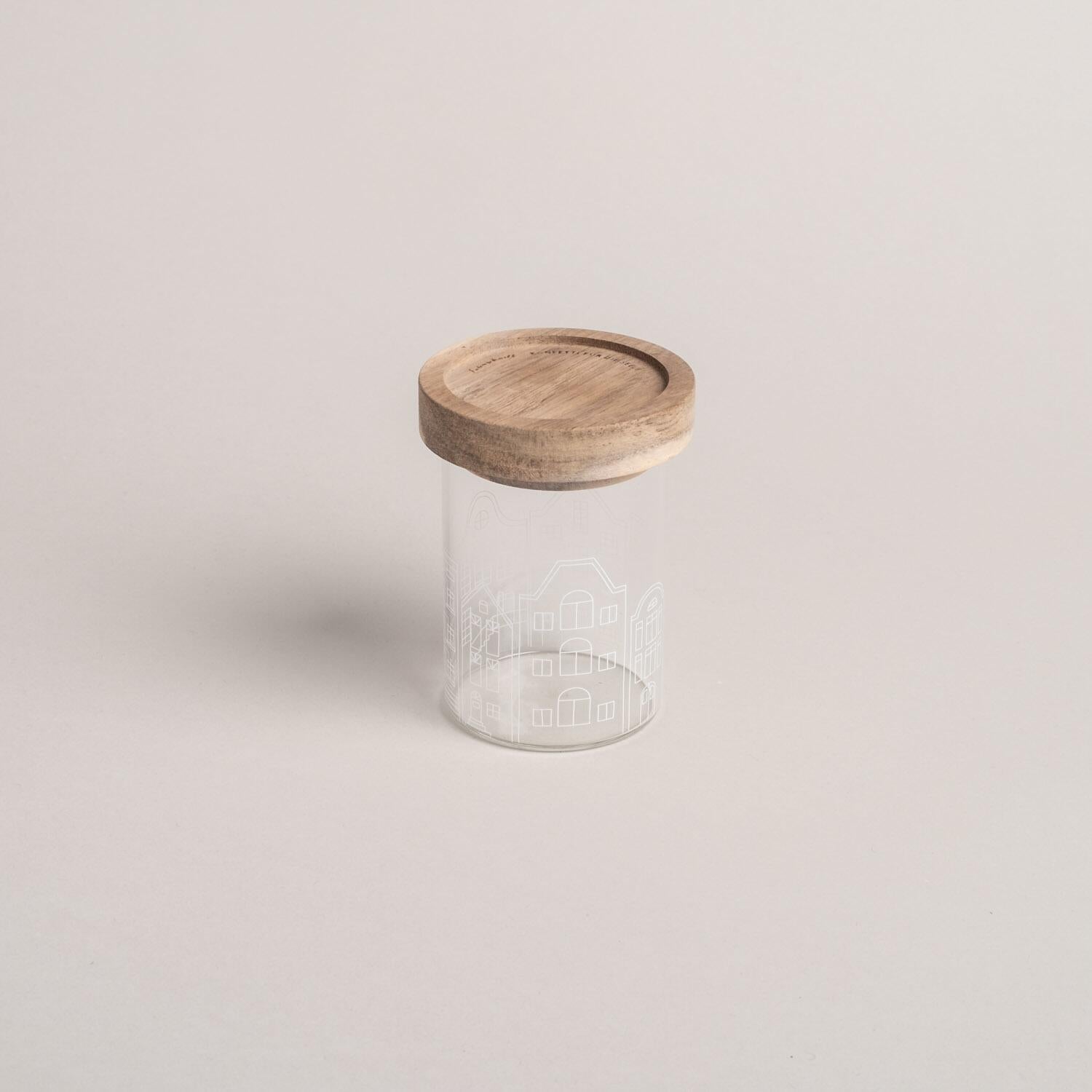 Mini Vorratsglas "Häuser" - 200 ml (Transparent)