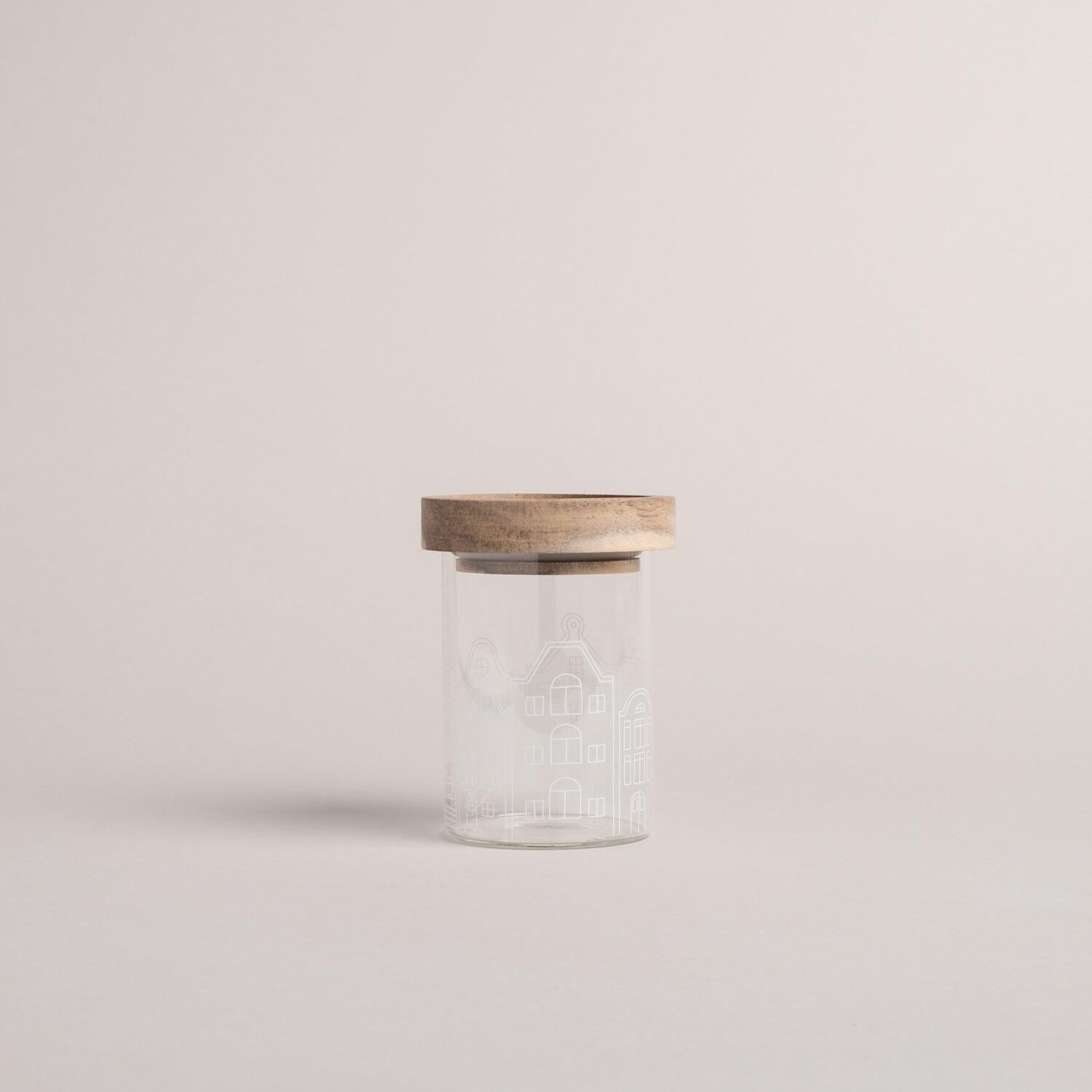 Mini Vorratsglas "Häuser" - 200 ml (Transparent)
