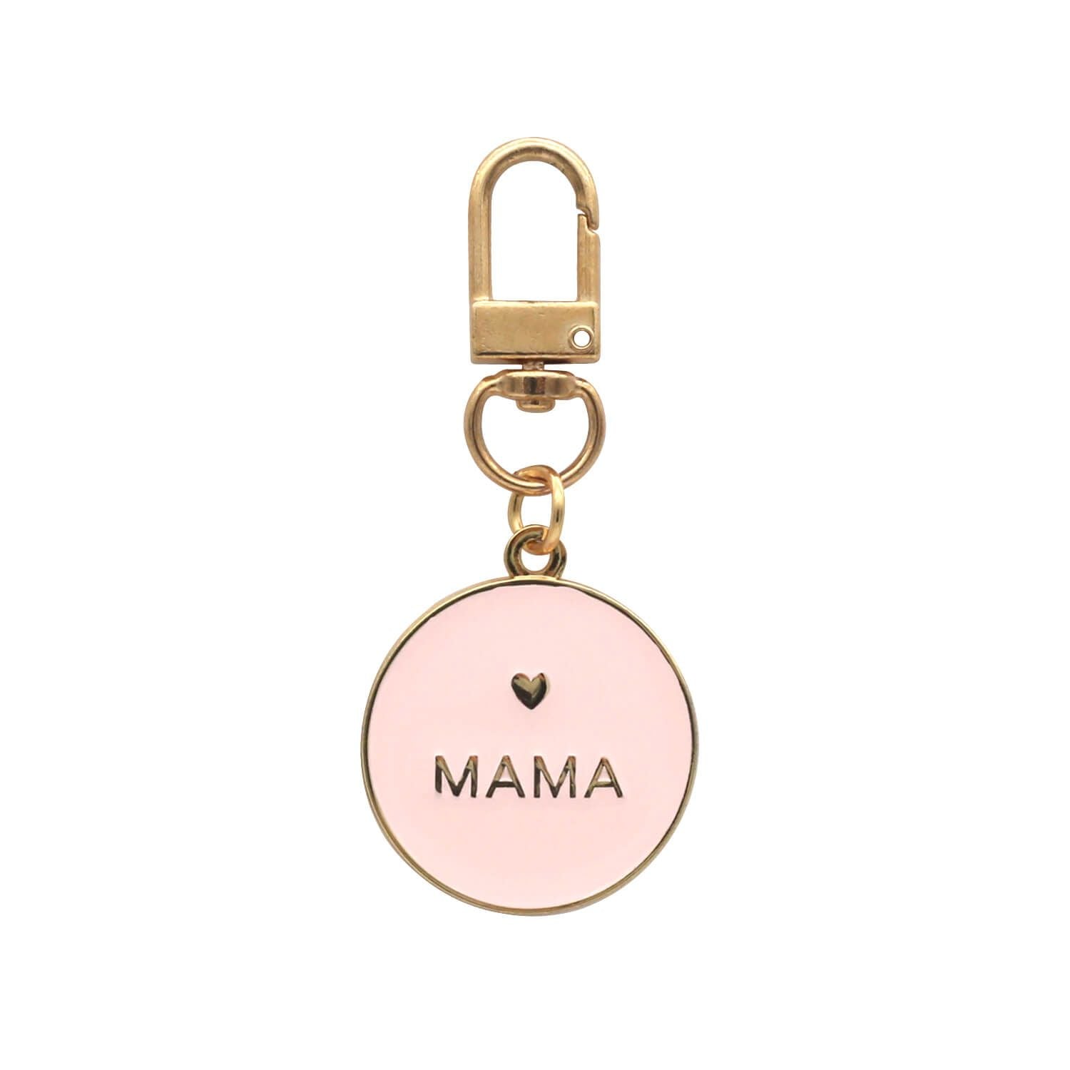 Schlüsselanhänger "Mama" - 3,2x6,8 cm (Rosa/Gold)