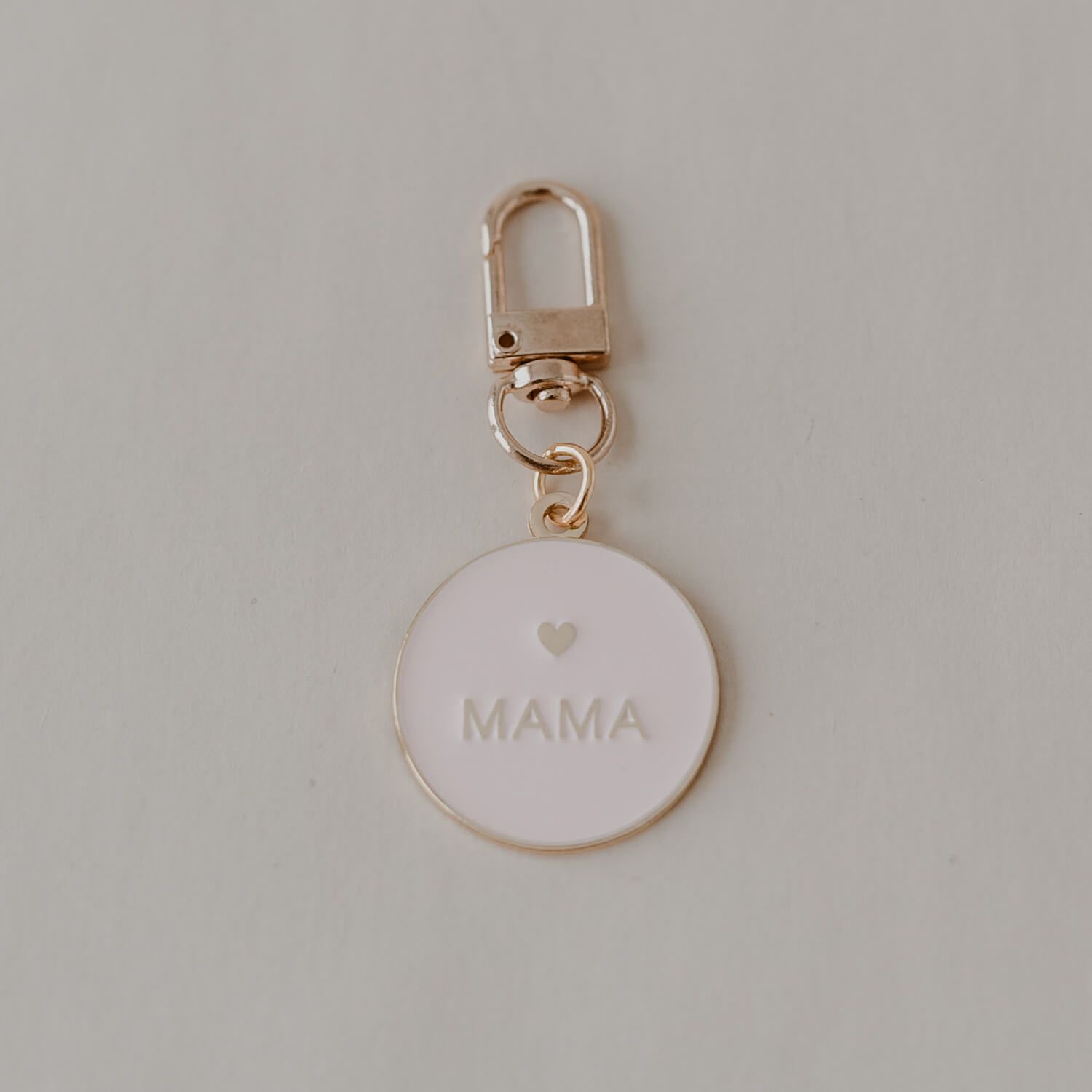 Schlüsselanhänger "Mama" - 3,2x6,8 cm (Rosa/Gold)