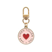 Schlüsselanhänger "Hab einen tollen Tag" - 3,2x6,8 cm (Rosa/Rot/Gold)