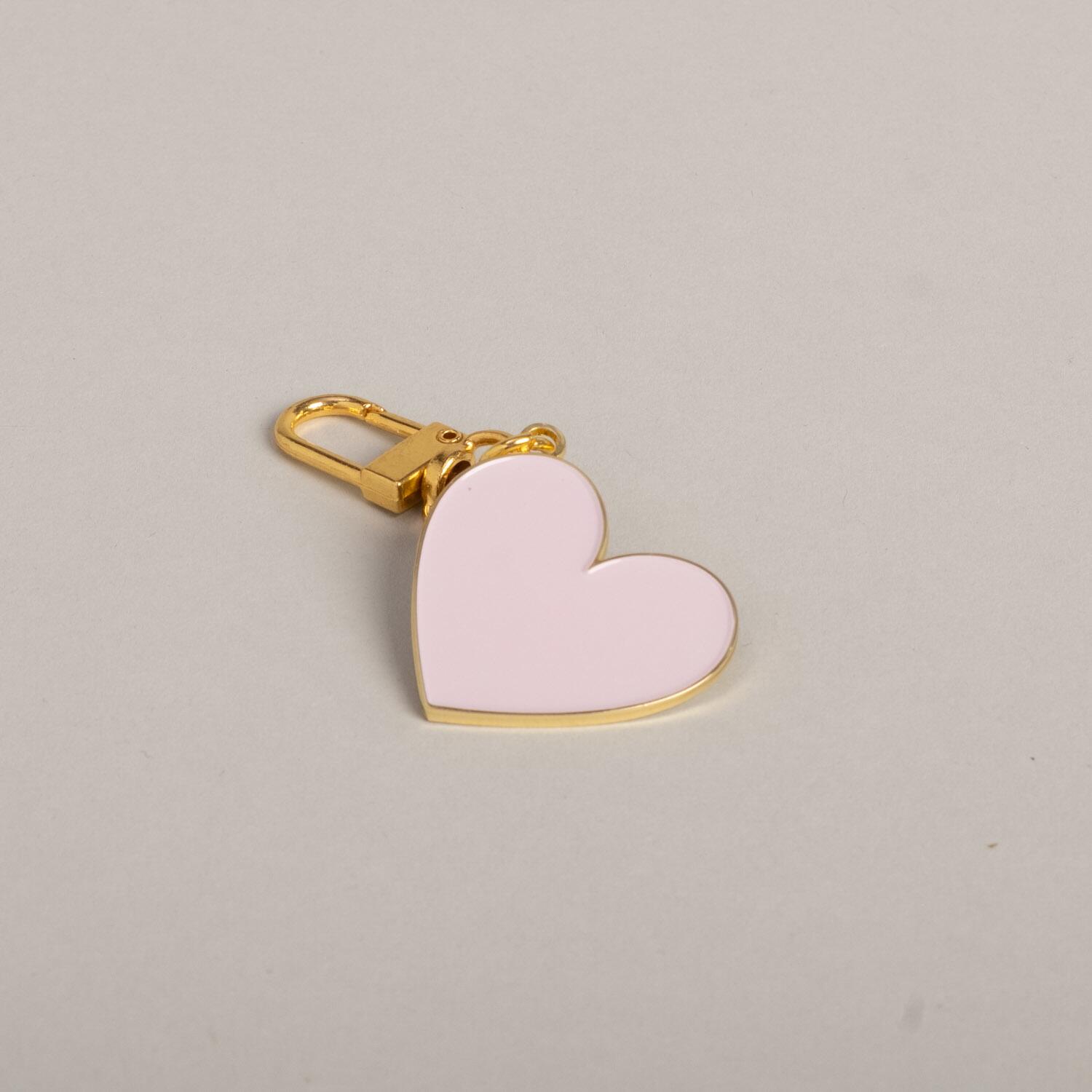 Schlüsselanhänger "Kleines Herz" - 3,3x6,8 cm (Rosa)