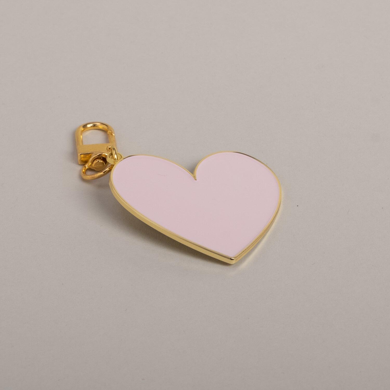 Schlüsselanhänger "Großes Herz" - 4,9x8,4 cm (Rosa)