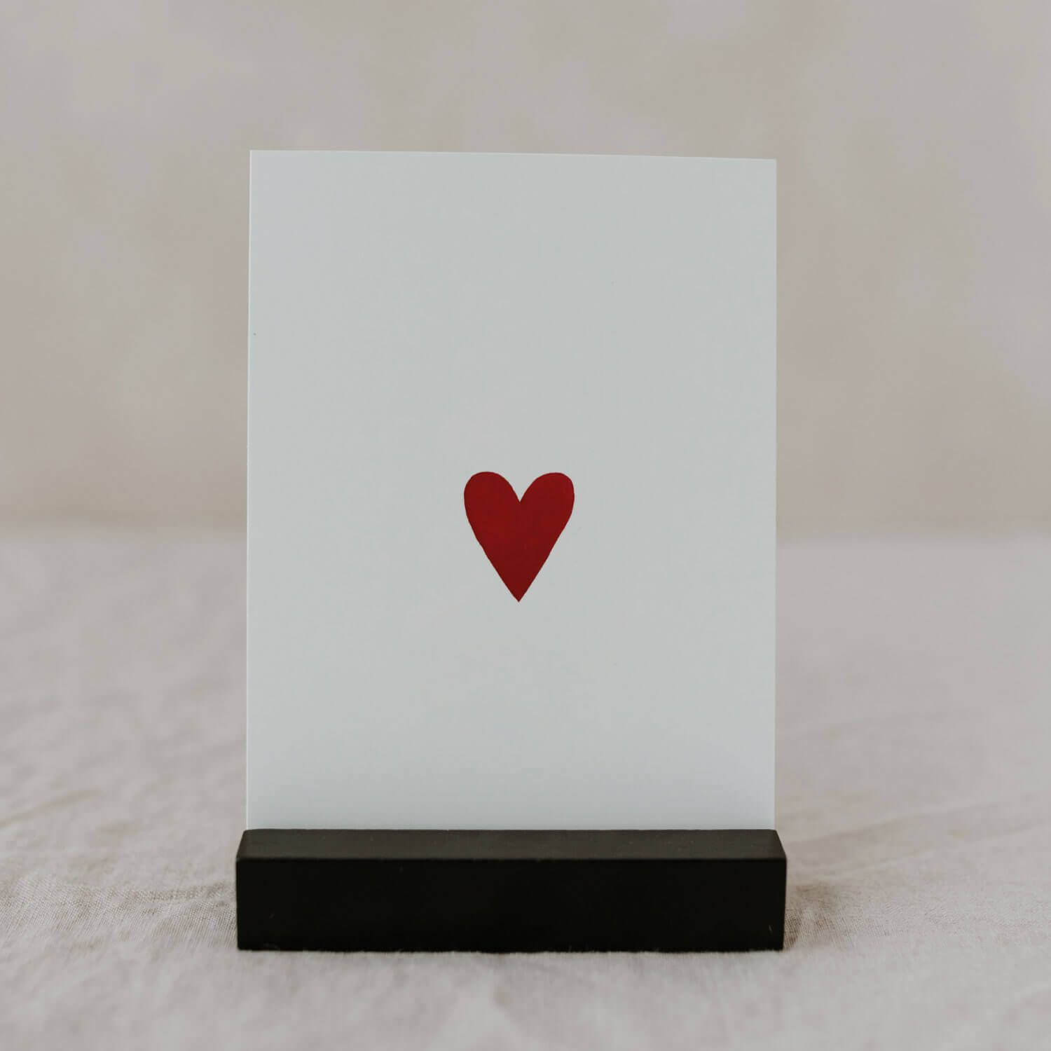 Aquarellkarte "Heart" (Weiß)