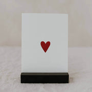 Aquarellkarte "Heart" (Weiß)