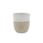 Becher "Hello New Day" - 320 ml (Natur)