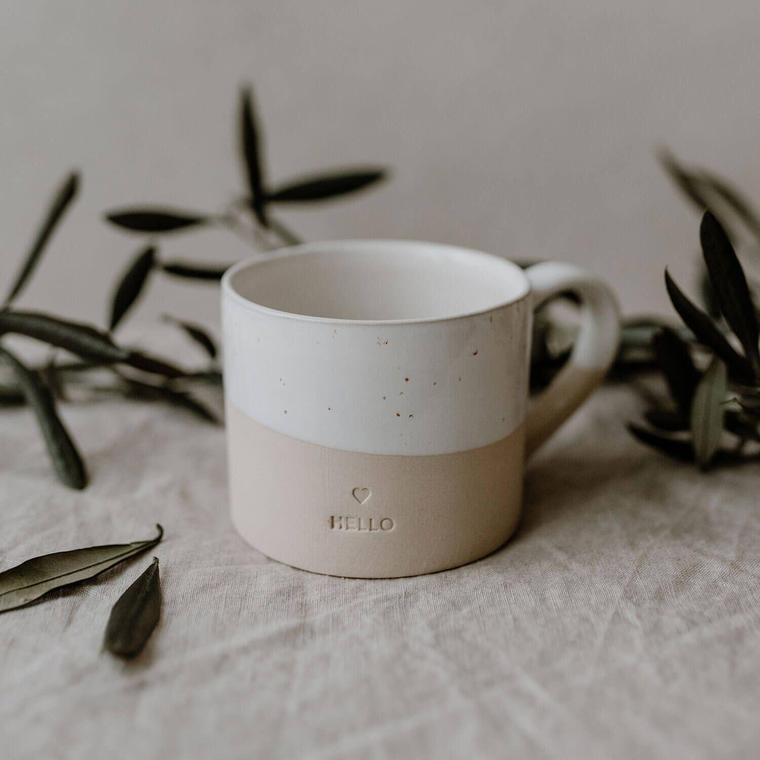 Tasse "Hello" - 250 ml (Natur)