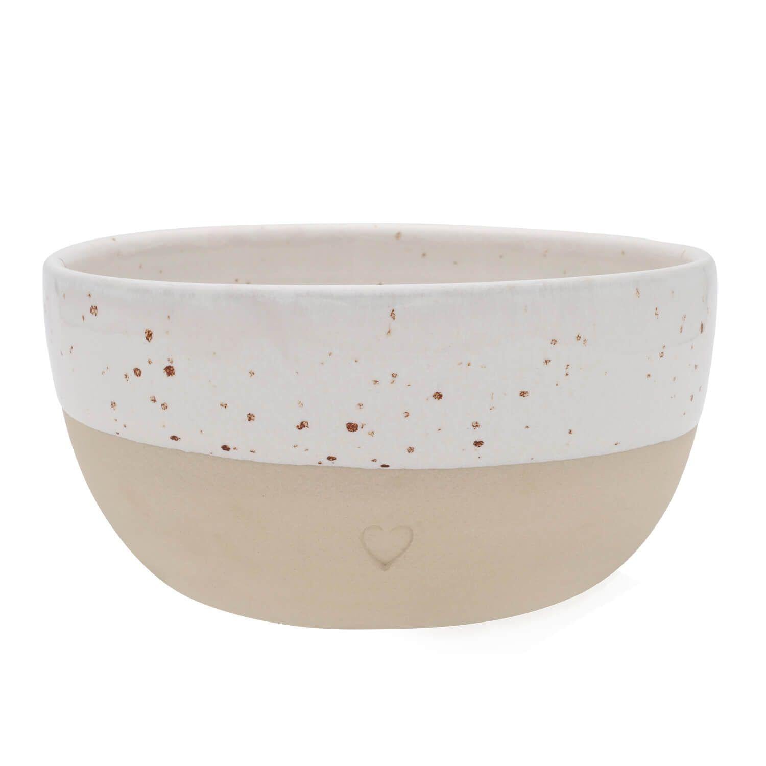 Schüssel "Herz" - 15x8,5 cm (Natur) Eulenschnitt