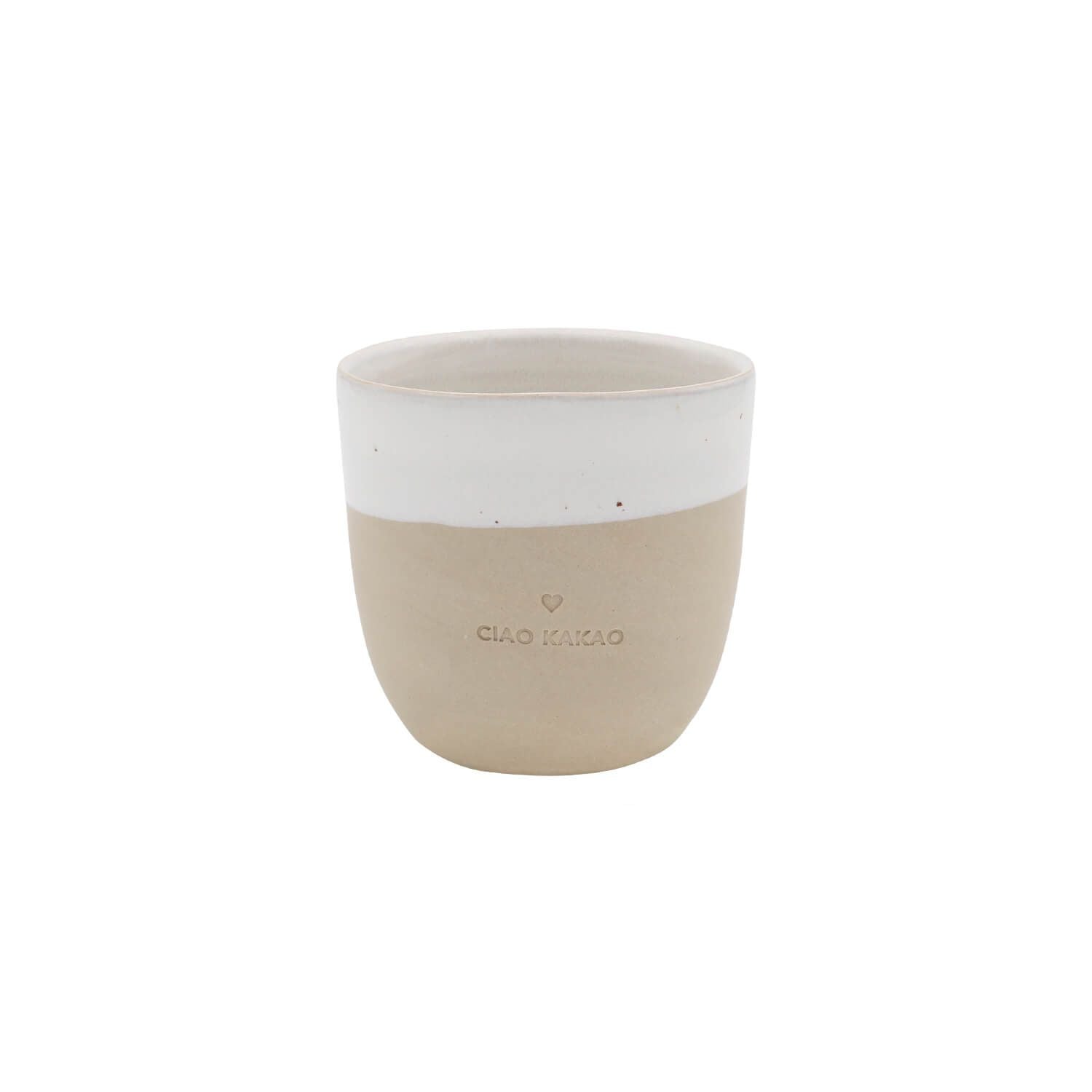Kleiner Becher "Ciao Kakao" - 200 ml (Natur)