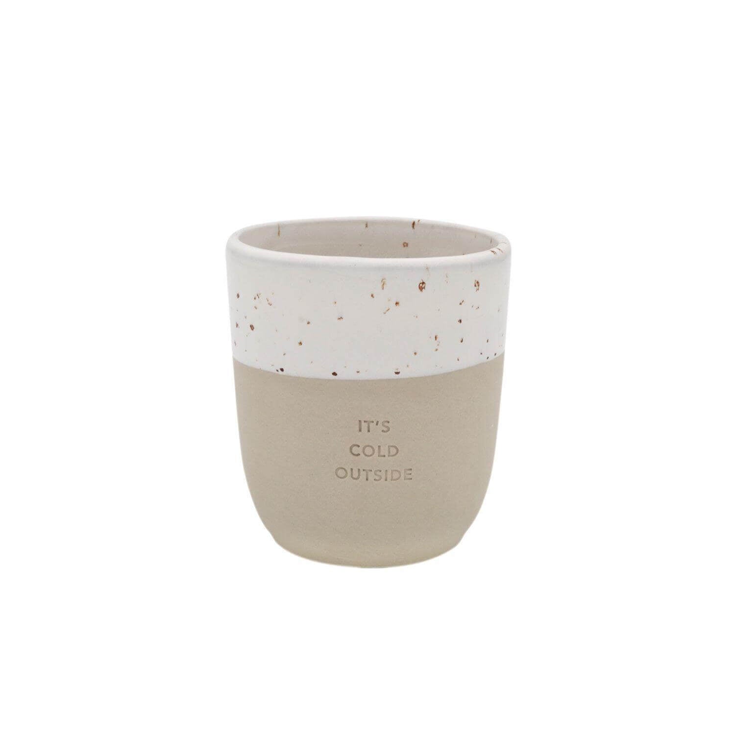 Becher "It's cold outside" - 320 ml (Natur)