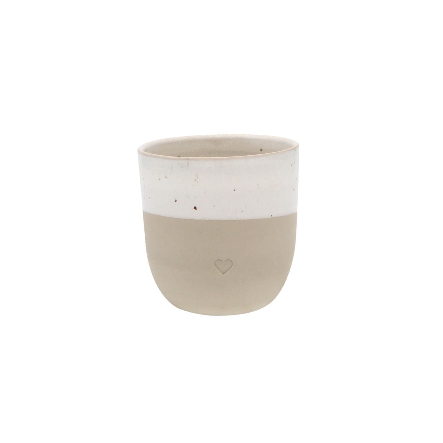 Becher klein "Herz" - 200 ml (Natur)