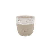 Kleiner Becher "Glücklich" - 200 ml (Natur)