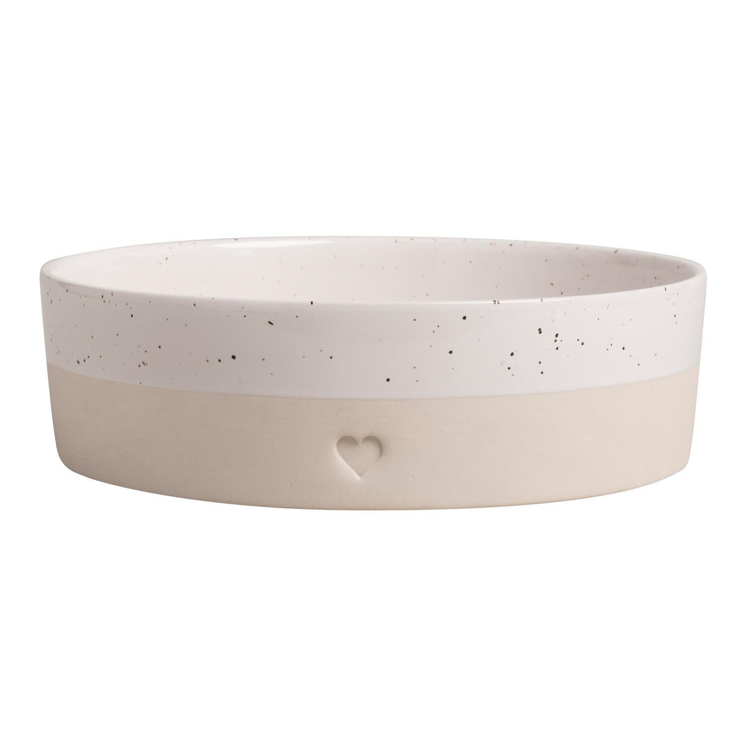 Schale "Herz" - 27x8 cm (Creme)