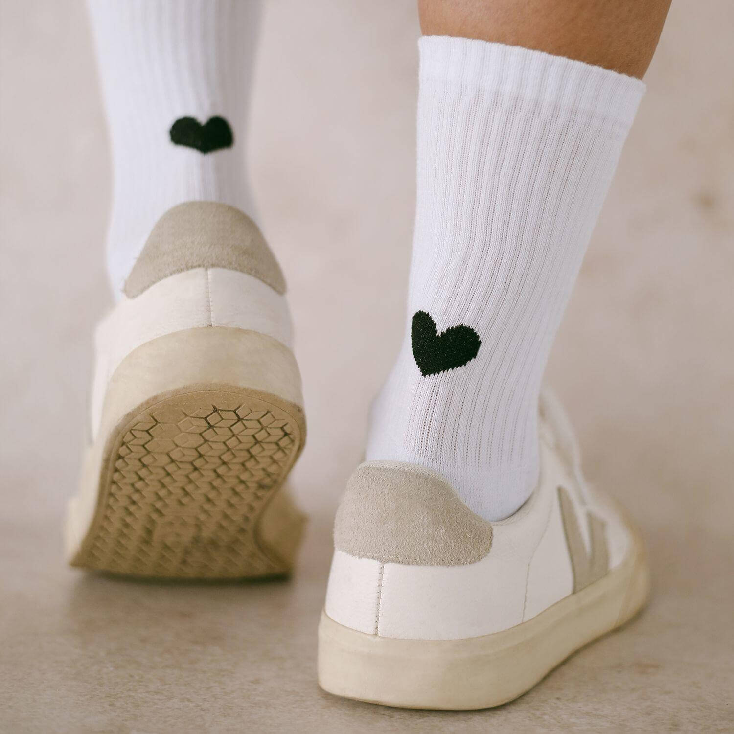 Socken "Herz" (Weiß)