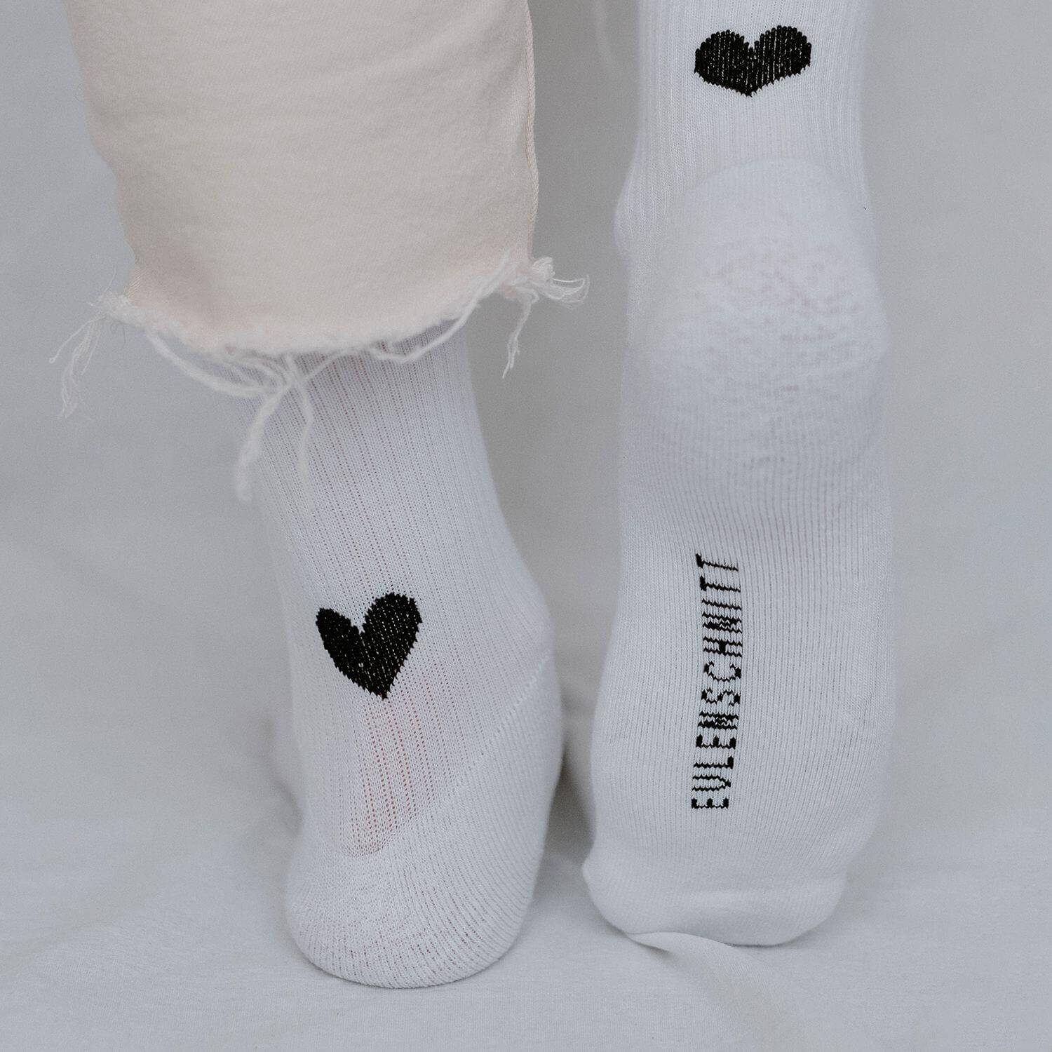 Socken "Herz" (Weiß)