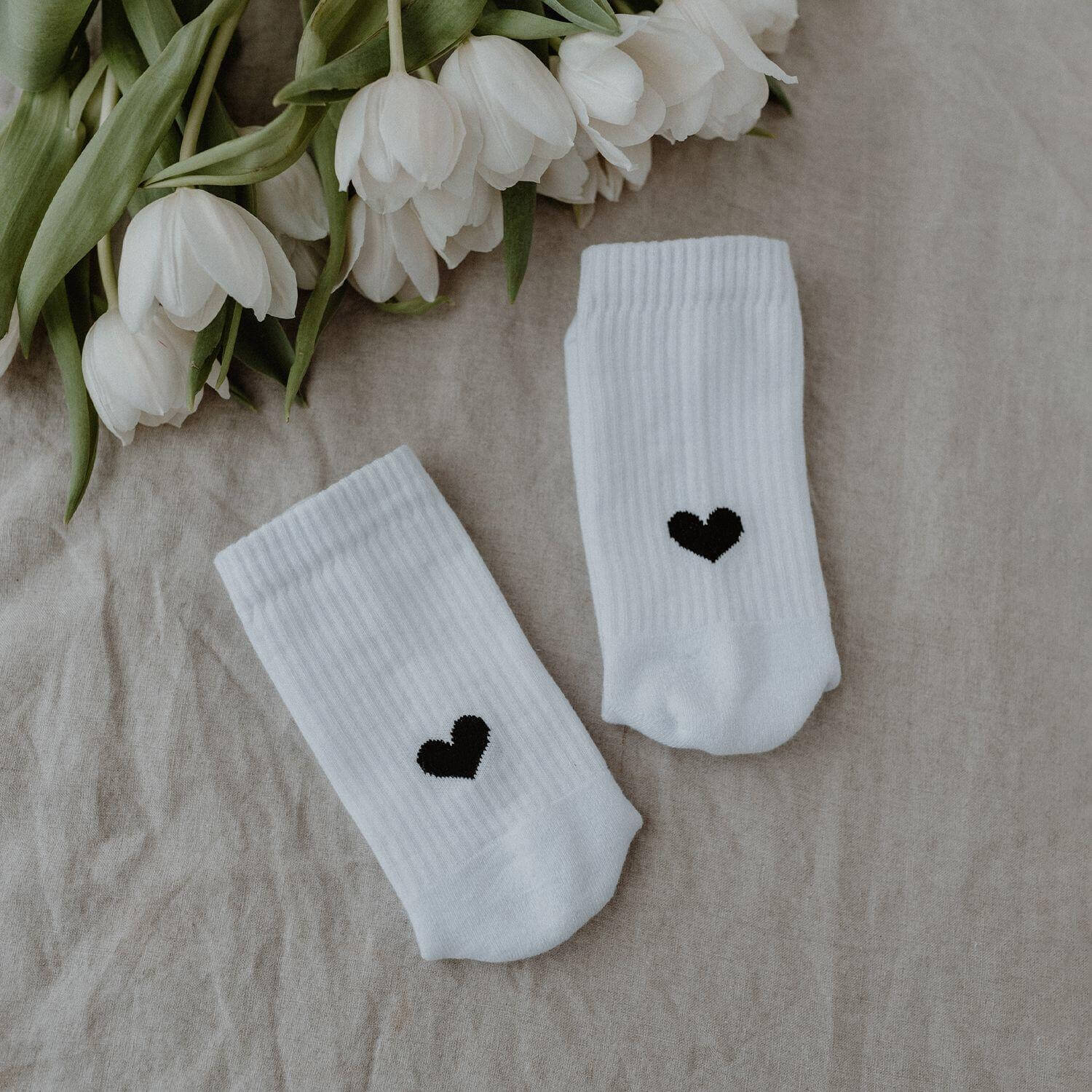 Socken "Herz" (Weiß)