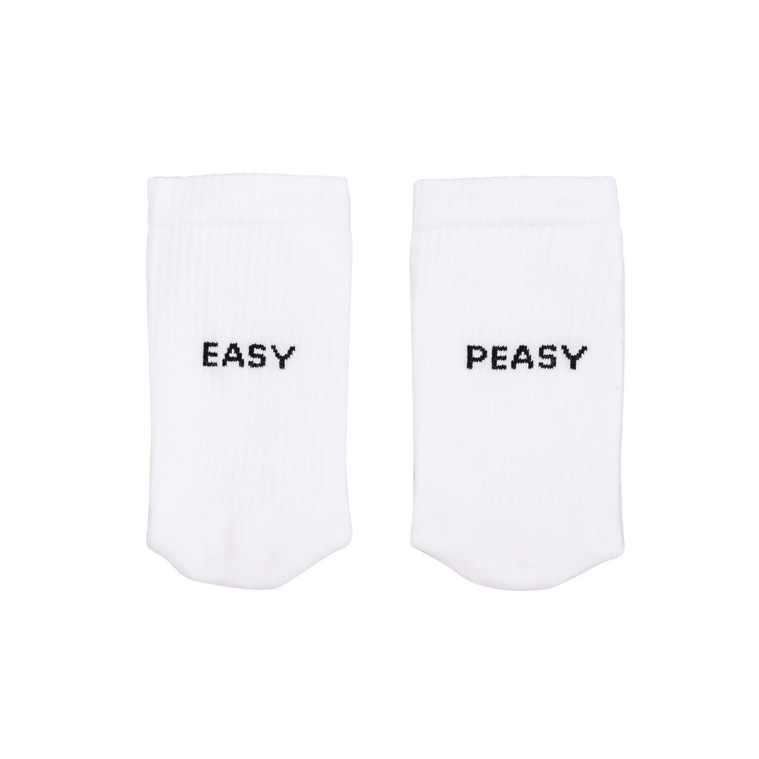 Socken "Easy peasy" (Weiß)