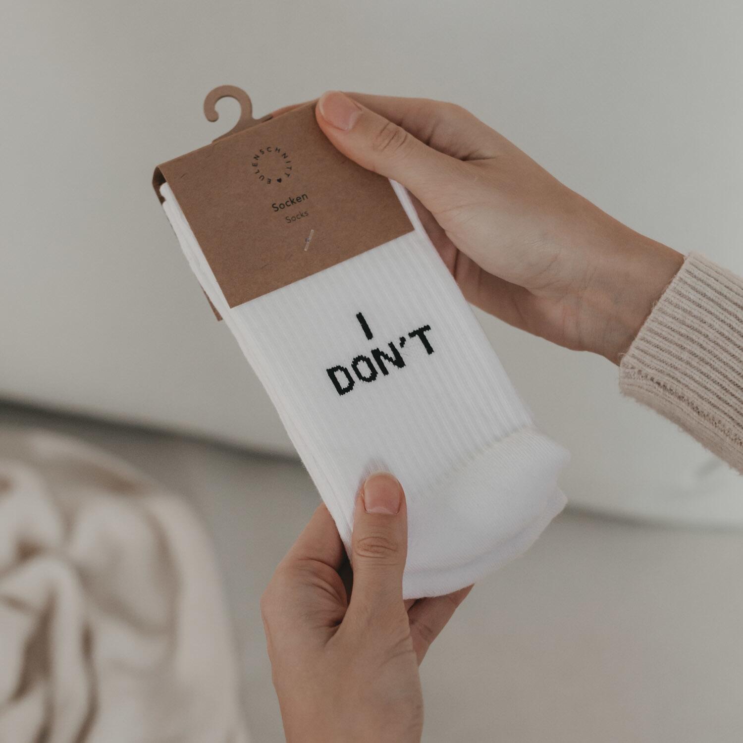 Socken "I don't work here" (Weiß)