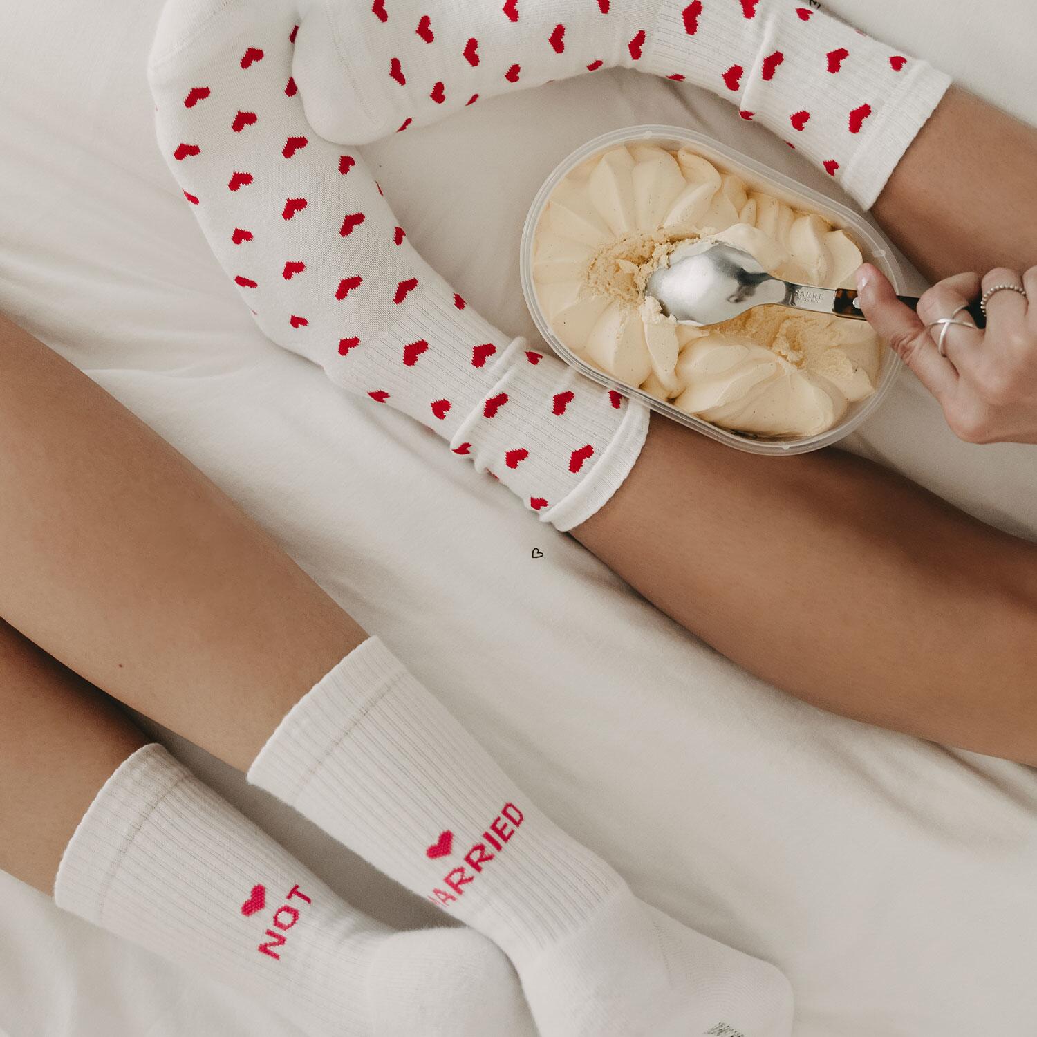 Limitierte Socken "Herzen" (Weiß)