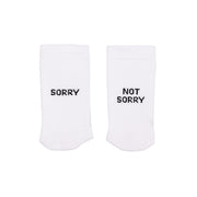 Socken "Sorry not sorry" (Weiß)