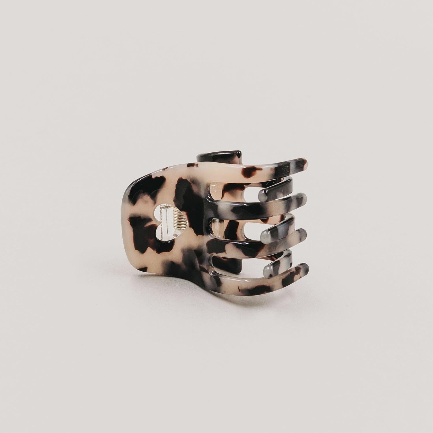 Kleine Haarspange "Herz" (Braun/Schwarz) Eulenschnitt