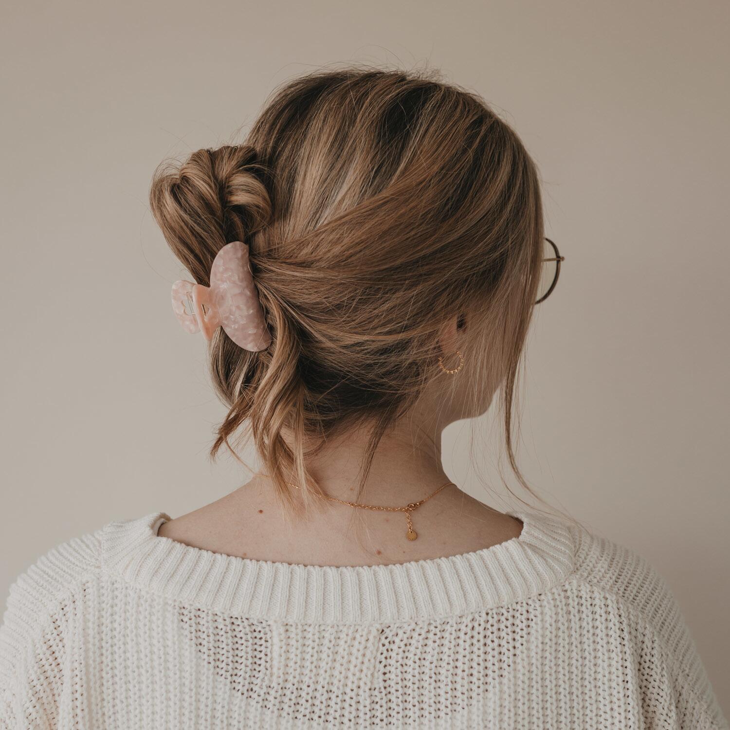 Große Haarspange "Herz" (Rosa)