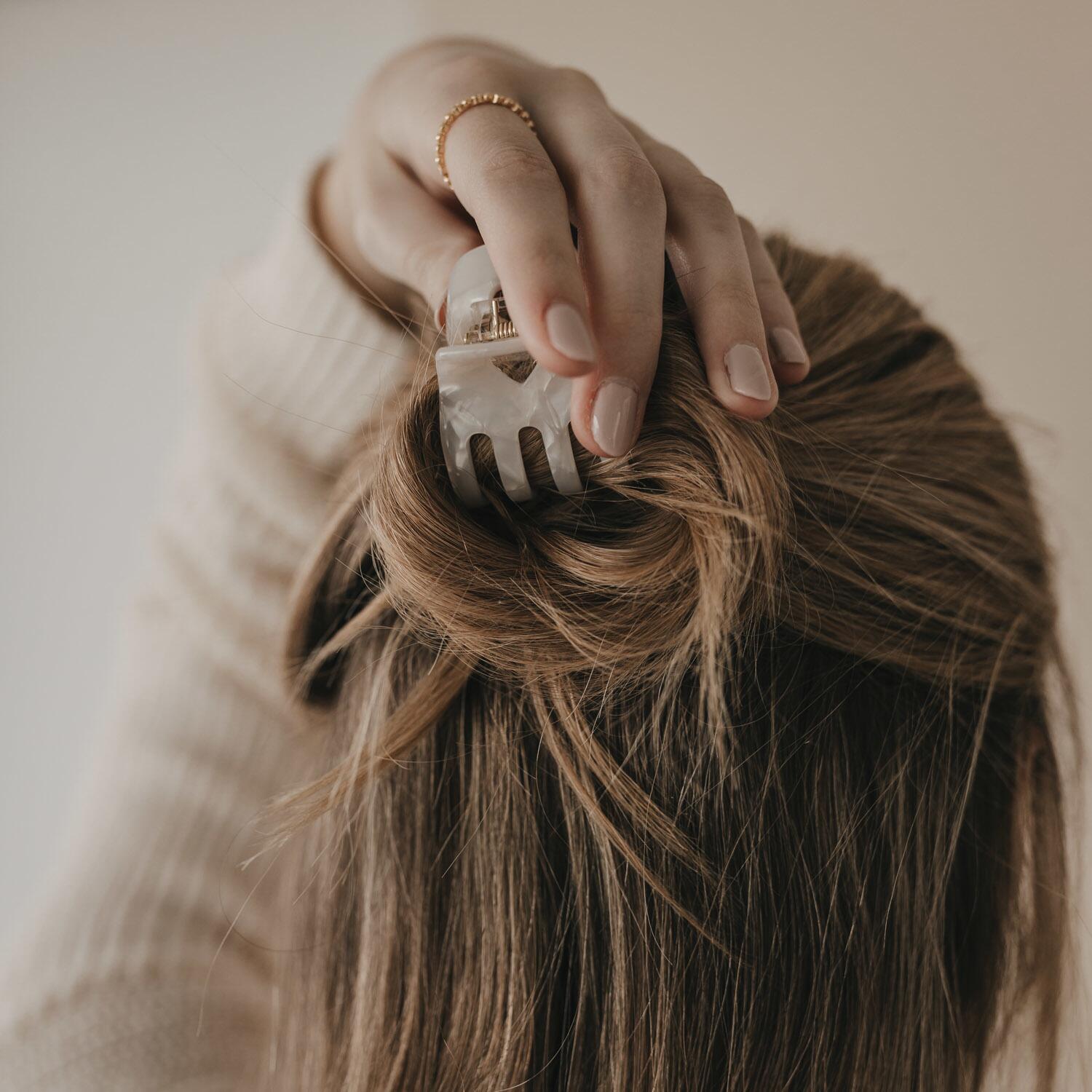 Kleine Haarspange "Herz" (Pearl) Eulenschnitt